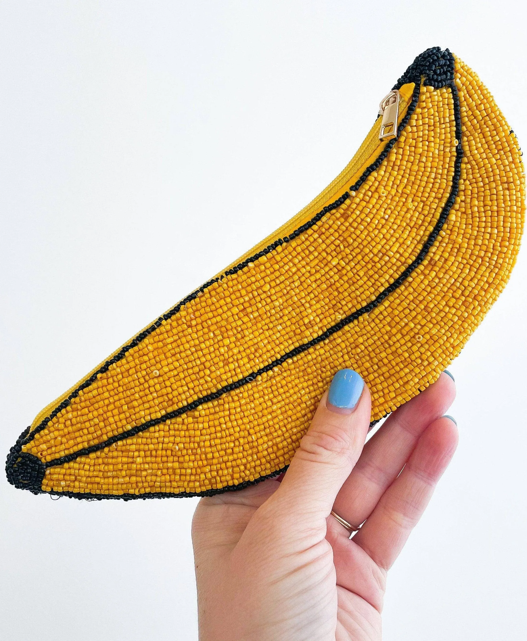 Beaded Banana Pouch
