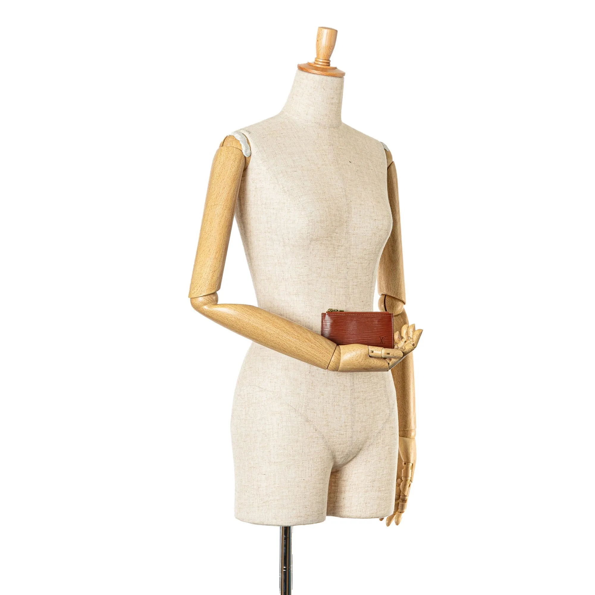 Brown Louis Vuitton Epi Pochette Cles Coin Pouch