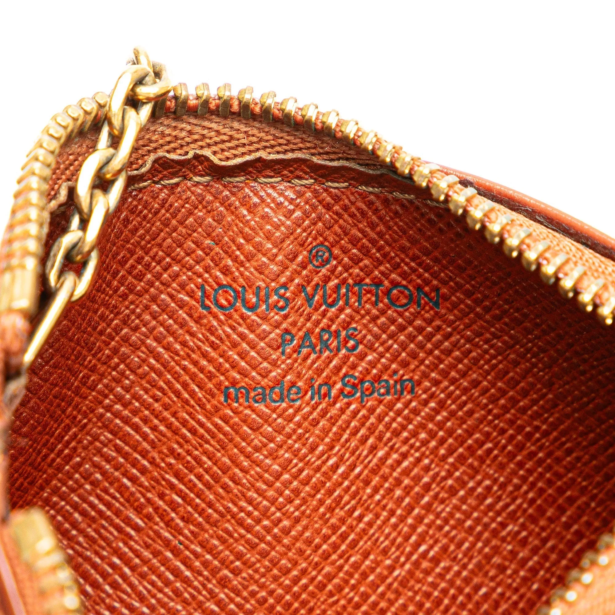 Brown Louis Vuitton Epi Pochette Cles Coin Pouch