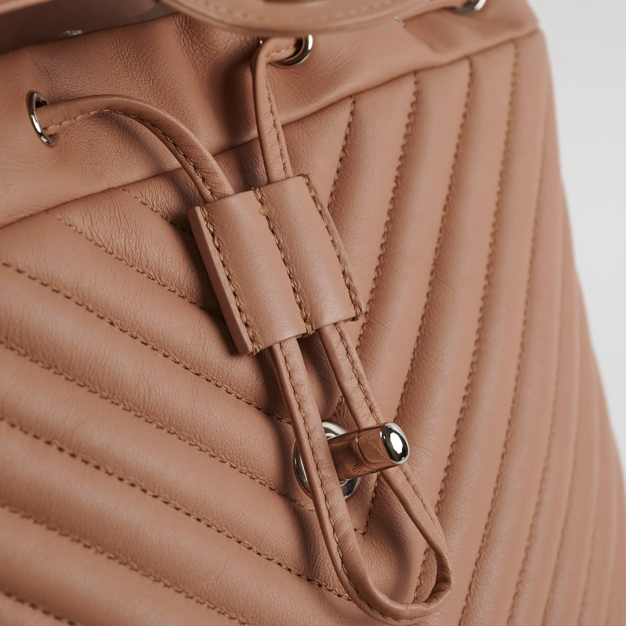Chanel Calfskin Chevron Small Urban Spirit Backpack Nude