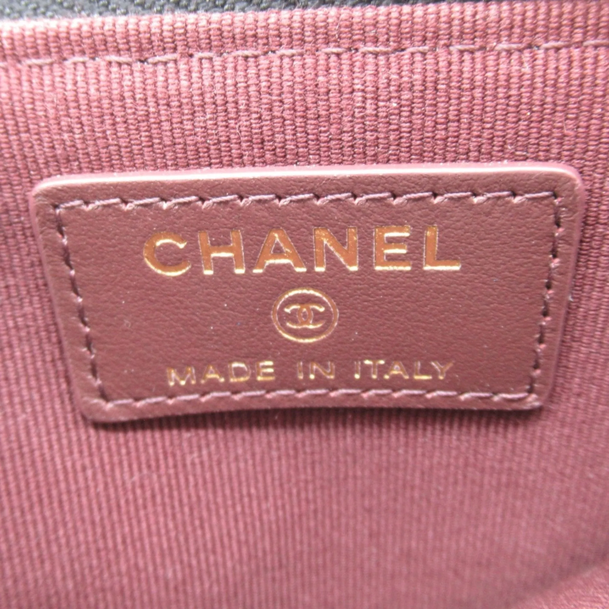 CHANEL coin purse Black Caviar Skin (Grained Calf)