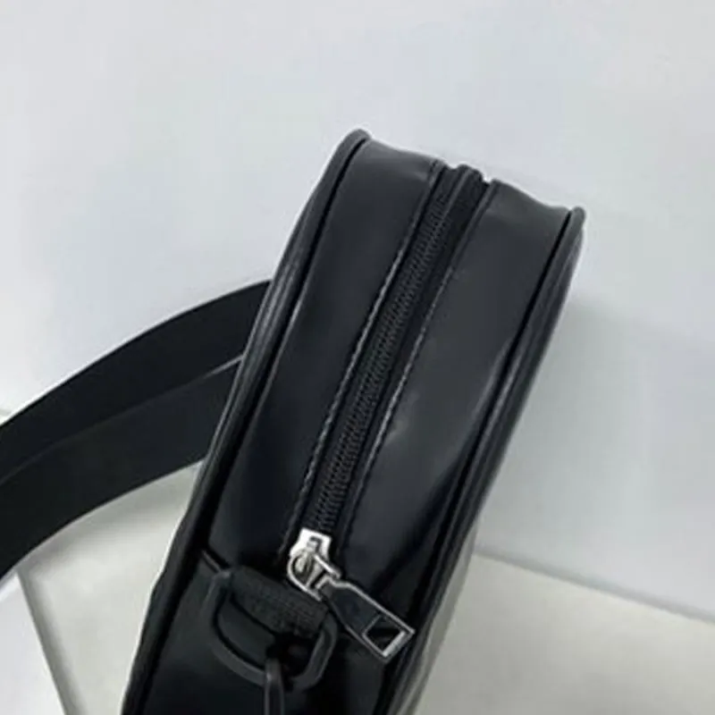 Crossbody Bag For Outdoor Funny Faceless Pattern Leather Pack