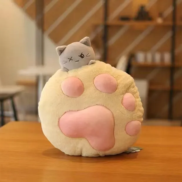Cute Cat Paw Plush Cushion