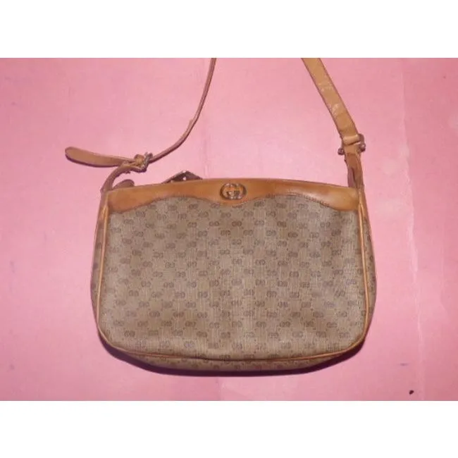 Gucci Messenger Vintage Pursesdesigner Purses Brown Gg Supreme Canvas Shoulder Bag