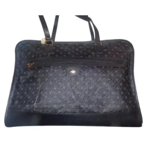 Gucci Top Handle Xl Ltd Ed Canvasleather Black Greys White Leathercoated Canvas Tote