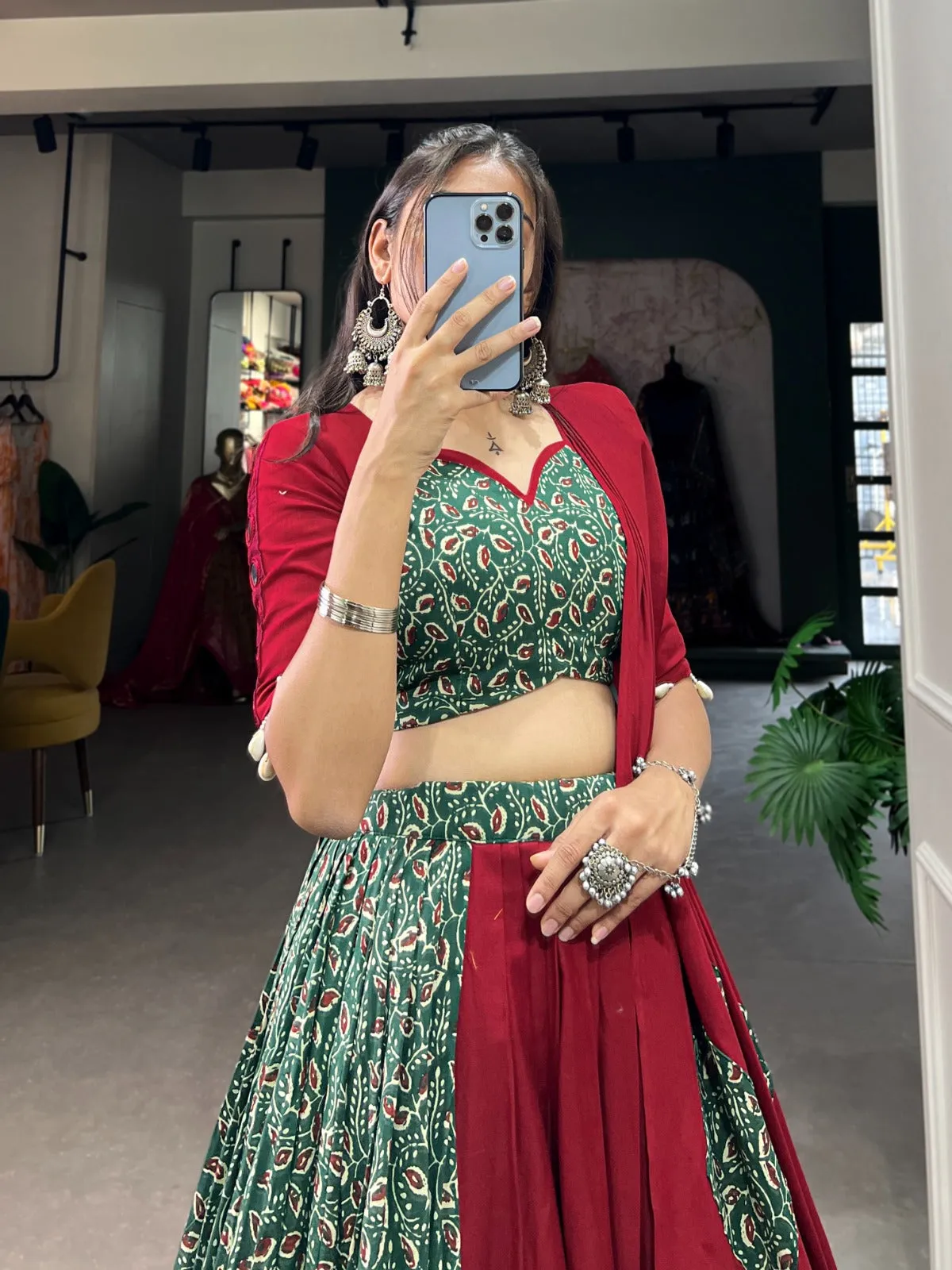 Navratri Garba Traditional Pure Cotton Gota Patti Chaniya Choli for Women's