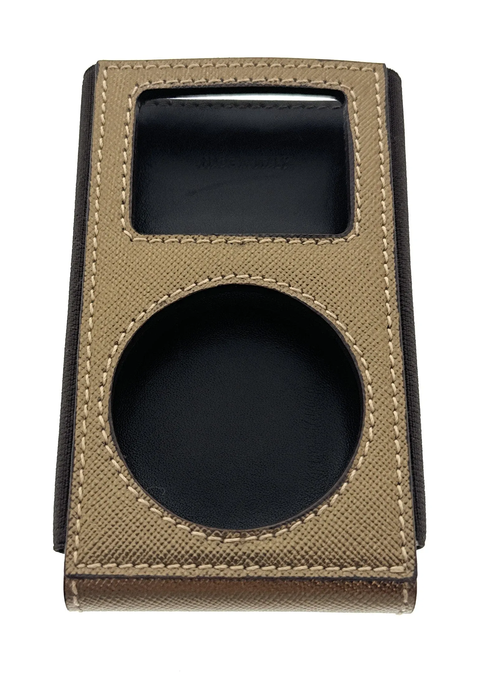 Prada Bronze Signature Handbag Accessory- Large