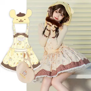 Sanrio Star Gummy Series Pompompurin Inspired Hooded Jumperskirt