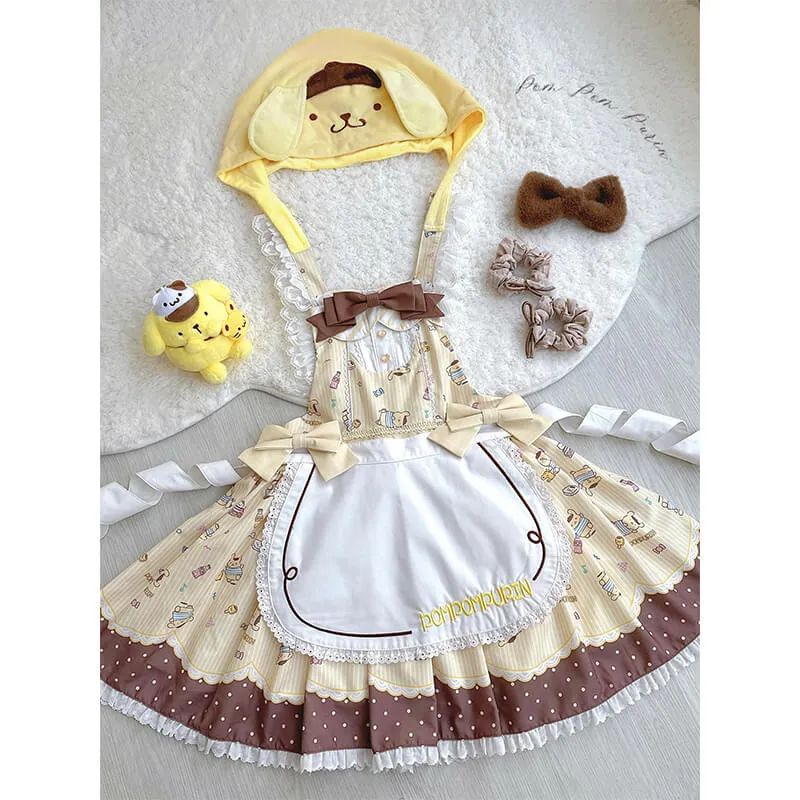 Sanrio Star Gummy Series Pompompurin Inspired Hooded Jumperskirt