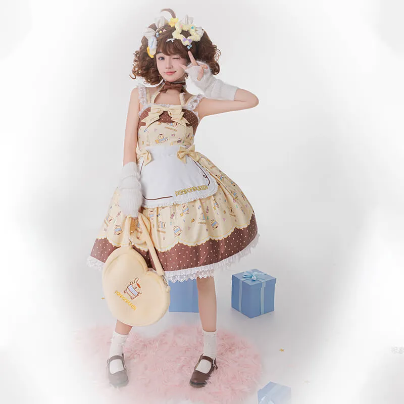 Sanrio Star Gummy Series Pompompurin Inspired Hooded Jumperskirt