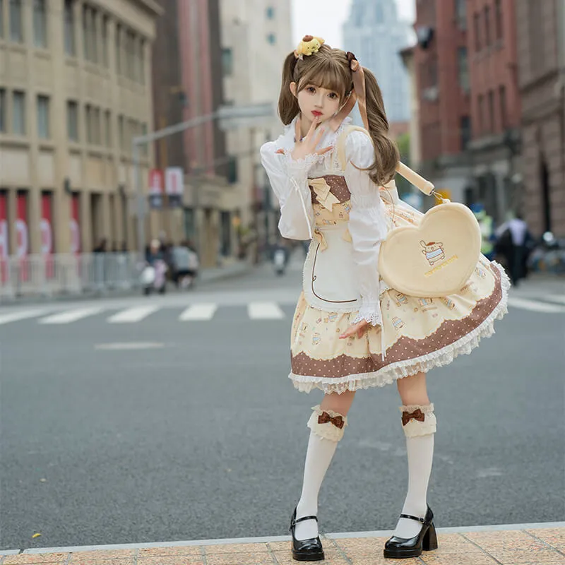 Sanrio Star Gummy Series Pompompurin Inspired Hooded Jumperskirt