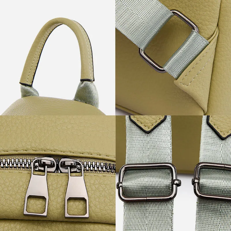 Soft Vegan Leather Backpack Small Fashion Backpack Purse for Women