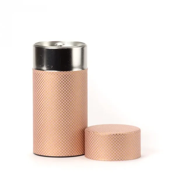 Tea Canister 150gr Shikaku Pink Washi Paper