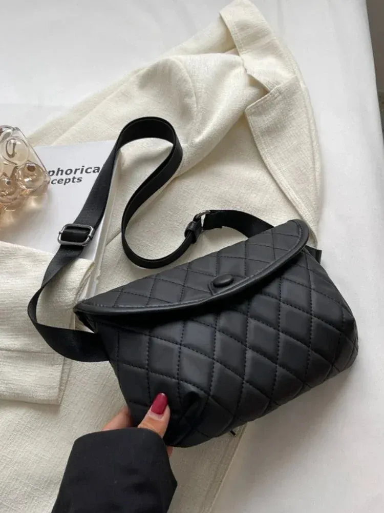 UAKISS  -  Autumn Sports Casual Bag Women's 2024 New Canvas All-match Chest Bags Fashion Messenger Waist Bag Fitness Small Bags