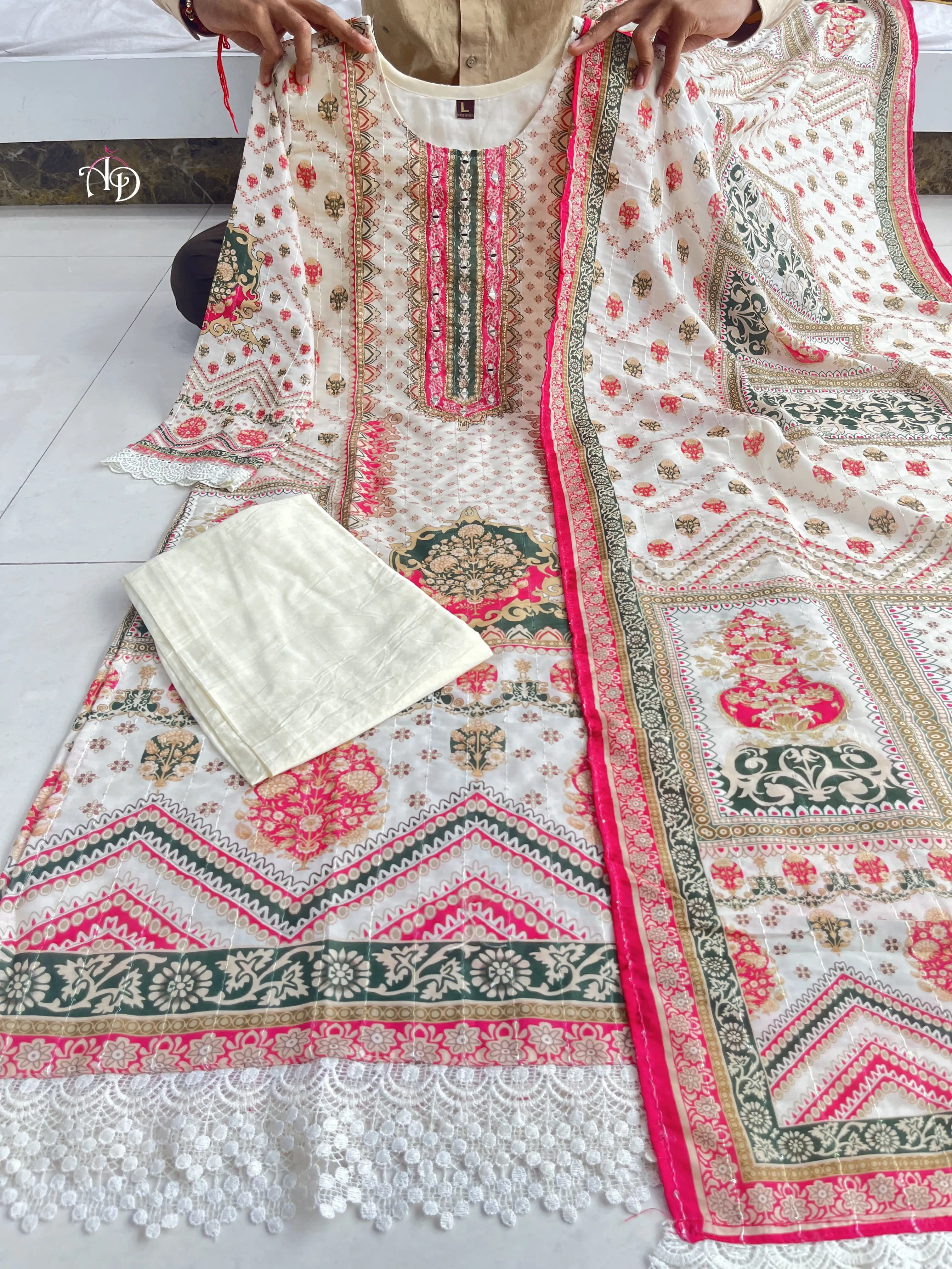 Women's Designer Party Wear Pure Soft Hevay Banana Silk With Sequance Salwar Suite
